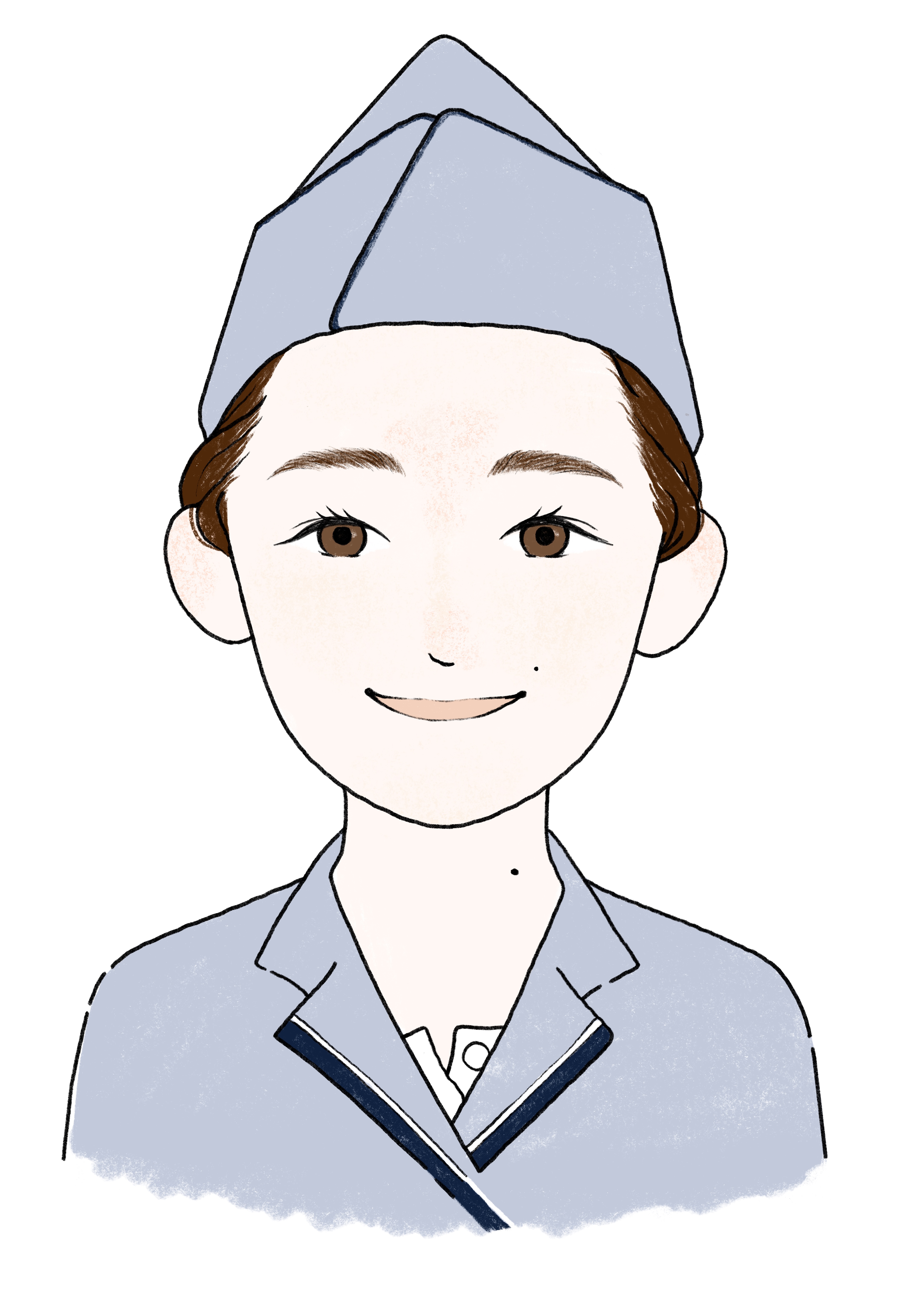 新宿銘菓百選バイヤーの似顔絵